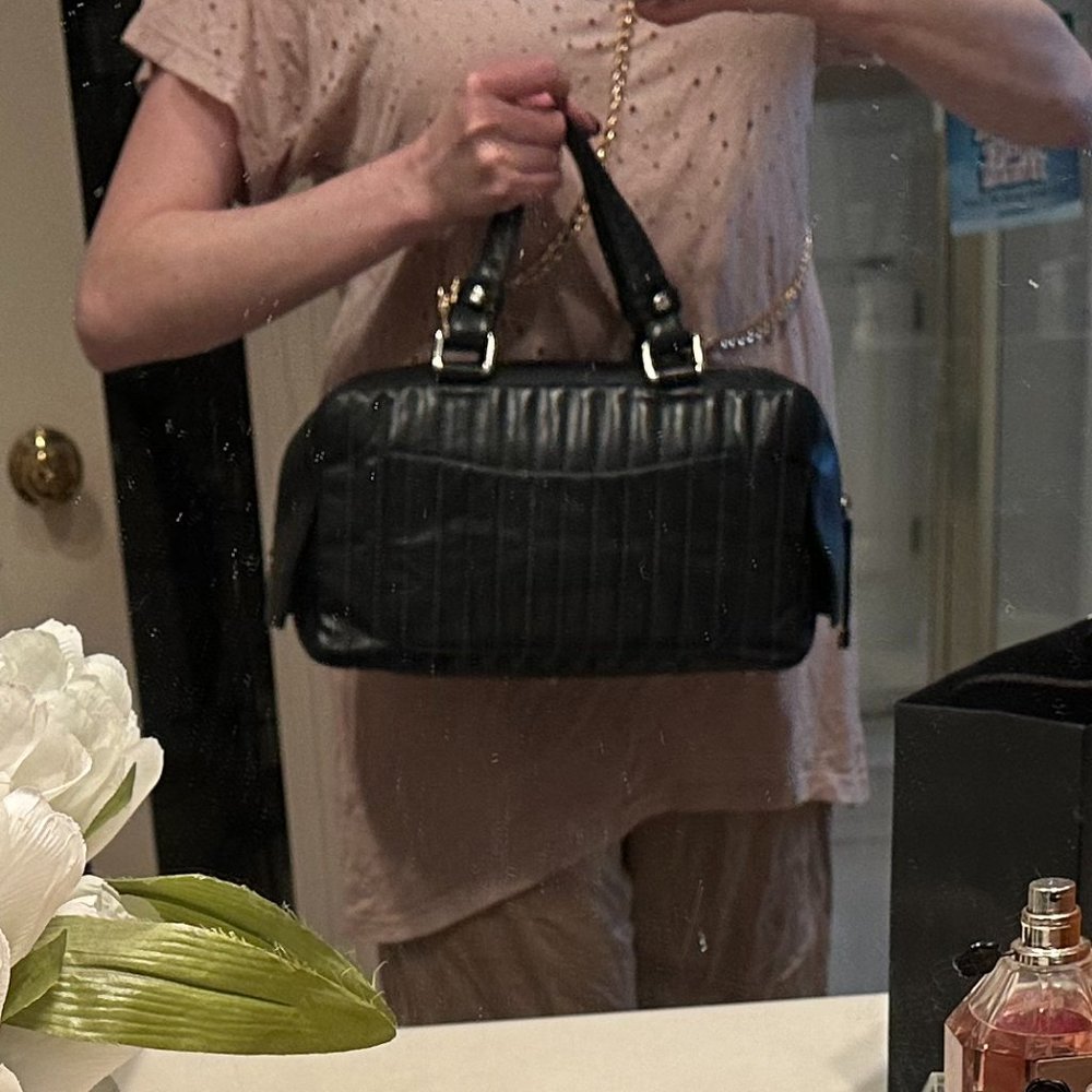 CHANEL Mademoiselle Bowler Bag Black VINTAGE RARE - Picture 14 of 14